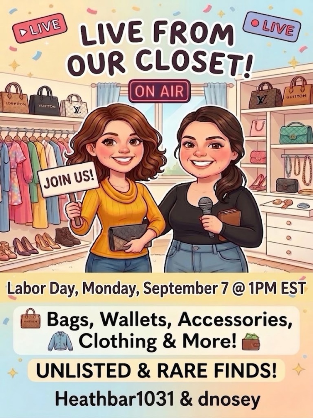 LIVE SHOW FLYER: Labor Day Yay!